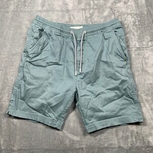Michael Brandon Essentials Mens Teal Cargo Shorts Size Medium Drawstring Waist